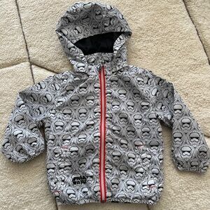 H&M Stormtrooper Pattern Jacket with Red Zipper hoodie fleece lined windbreaker